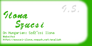 ilona szucsi business card